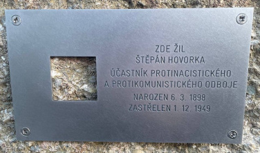 Památka Štěpánovi Hovorkovi